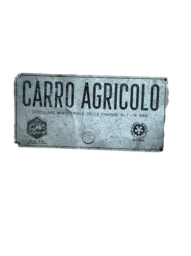 Targa carro agricolo - carro,