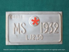 targa carro agricolo punzonata