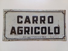 VECCHIA TARGA INSEGNA "CARRO
