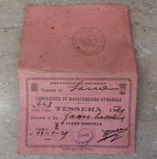 1929 TESSERA MANUTENZIONE