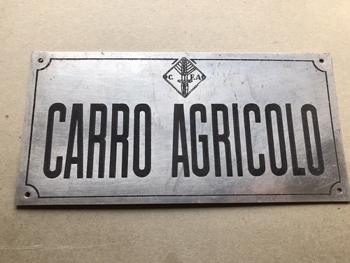 Targa per carro - , agricolo